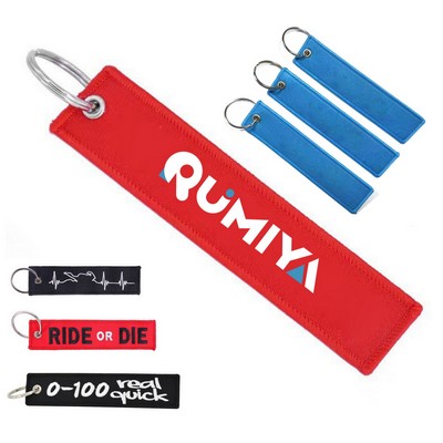 Customized Embroidery Keychain Tag
