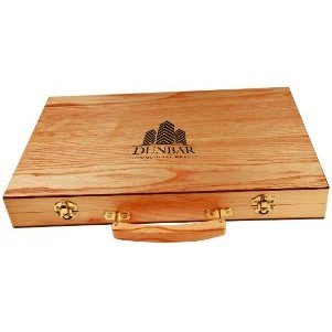 Light Brown 15" x 9.5" Classic Backgammon Game Set