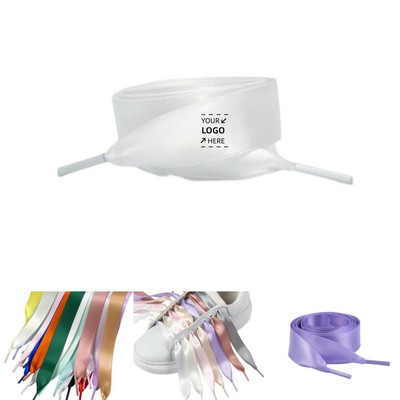 Custom Flat Satin Ribbon Shoelaces