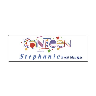 Full Color & Personalized Plastic Badge Rectangular (2 1/2"x3/4")
