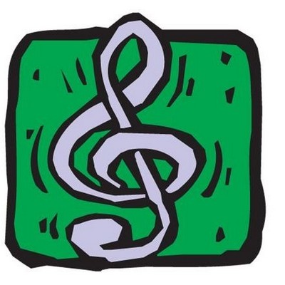 Treble Clef Executive Magnet w/ Full Magnetic Back (6 Square Inch)
