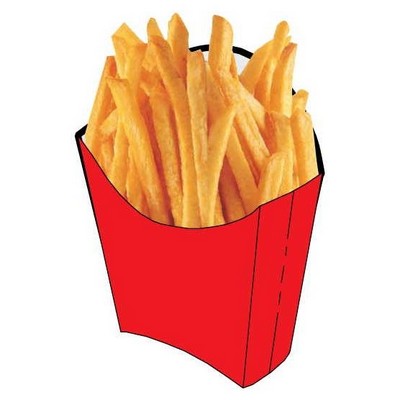 French Fries Executive Magnet w/ Full Magnetic Back (4 Square Inch)