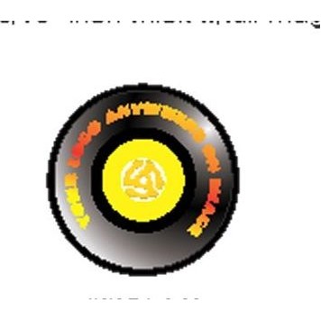 Rpm Record Promotional Magnet w/ Strip Magnet (3 Square Inch)
