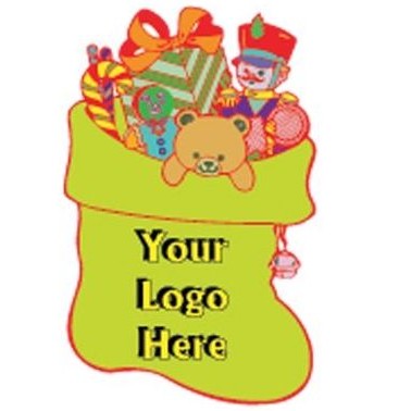 Stocking Toy Bag Rectangle Metal Photo Magnet (2"x3")