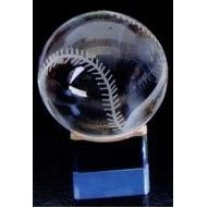 Optic Crystal Soccer Ball Award w/Base (5¾"x4")