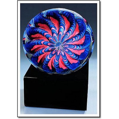 Arctic Flame Urchin Sculpture w/ Marble Base (3.25"x4.75")