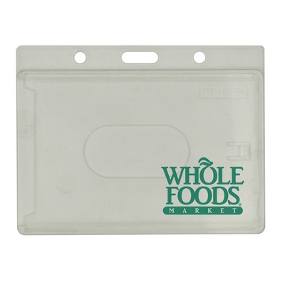 Holder - Rigid - Horizontal - Clear: OUTER- 3.67" X 2.80" INSERT- 3.37" X 2.12"