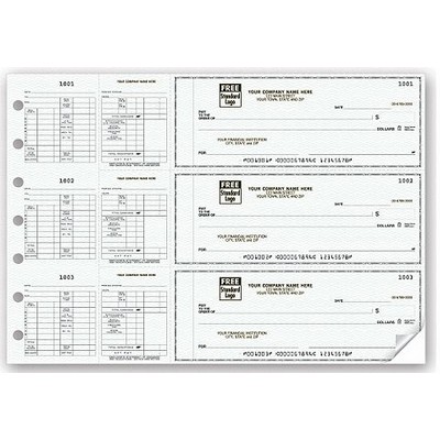 3-On-a-Page Hourly Payroll Master Checks (2 Part)