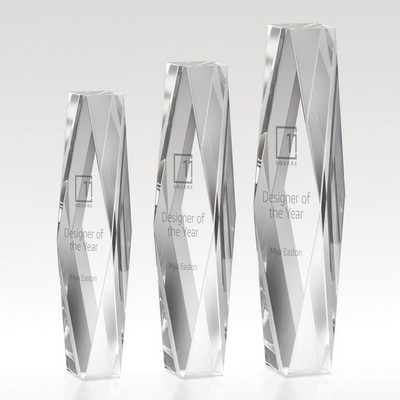 Diamond Cut Crystal Tower 10"