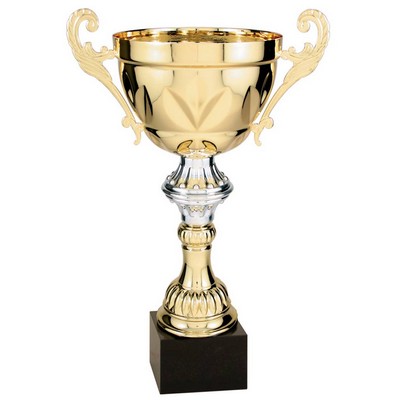 Cup Trophy, Gold - Marble Base - 13 1/2" Tall