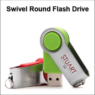 Swivel Round Flash Drive - 16GB Memory