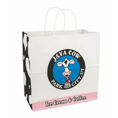 White Kraft Paper Shopping Bag (16"x6"x12")