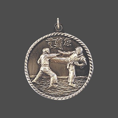 Silver Karate/Martial Arts Medal (2")