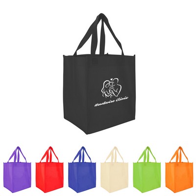 10.5" w x 1175" h x 8" d with 17" Handle Shopping Tote