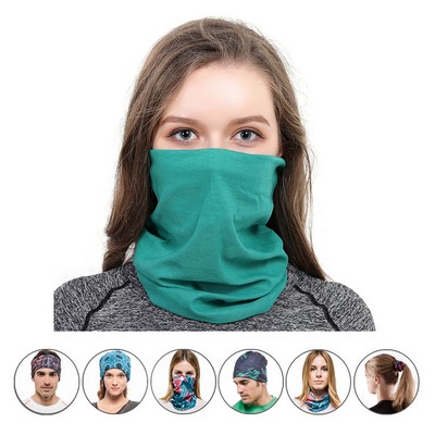 Plain Green Neck Gaiter Face Cover