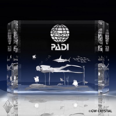 Ellis Series Crystal Award (8" x 11" x 3 ½")