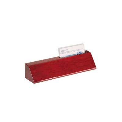 Rosewood Piano Finish Desk Wedge w/Card Holder