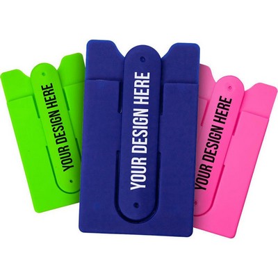 2" 1 Silicone Phone Wallet With Stand