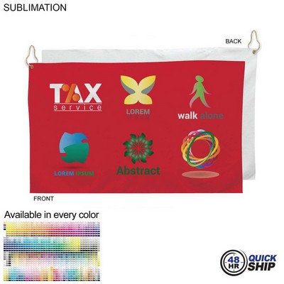 48Hr Quick Ship - Colored Velour Terry Cotton Blend Golf Towel, (15"x25")