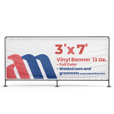 Banner 3'x7' Vinyl 13 Oz. Full Color