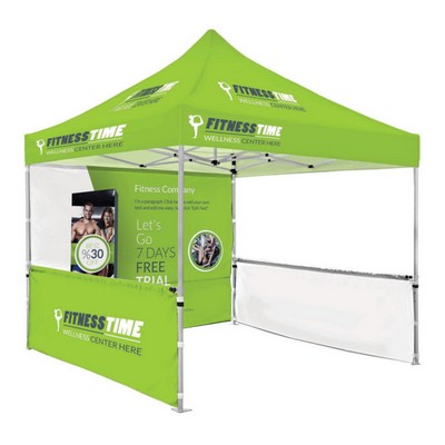 10x10' Premium Hex Anodized Aluminum Frame Tent Kit w/Full Rear Wall & Side Walls