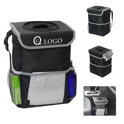 Portable Multi-Use Car Waste Bin w/ Drawstring Opening