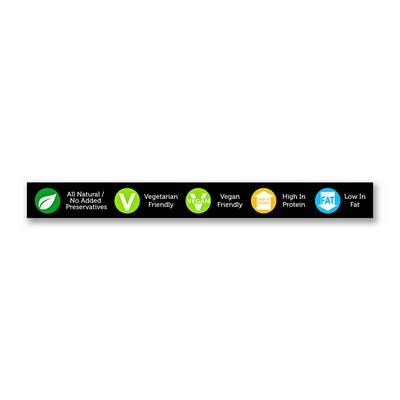 High Impact Polystyrene (Hips) -1.25X6-Shelf Strip. Full Color