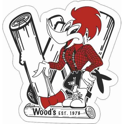 Decal On White Vinyl Material - (2"X2.5") Full Color