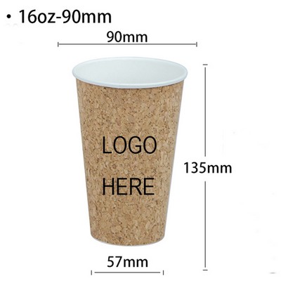 16 Oz. Insulated Double Walled Cork Hot Paper Cup
