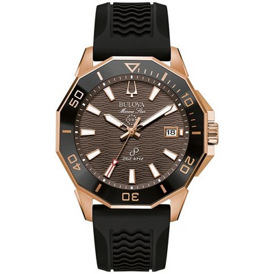 Bulova Watches Men's Marine Star Series C Silicone Strap Watch Brown Dial
