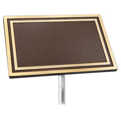 Cast Aluminum Sign with Aluminum with Rod