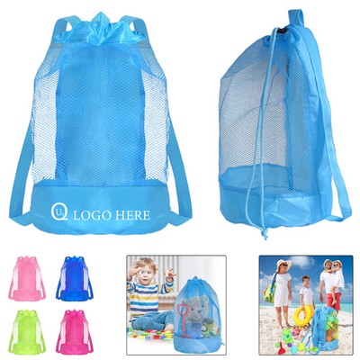 Mesh Drawstring Beach Bag