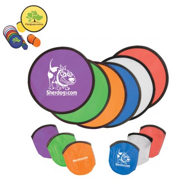 Polyester Folding Fan With Pocket