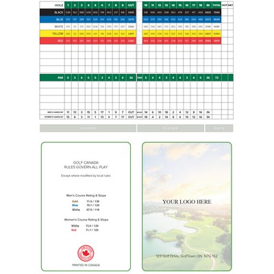 12" x 4" Bristol Paper Scorecard