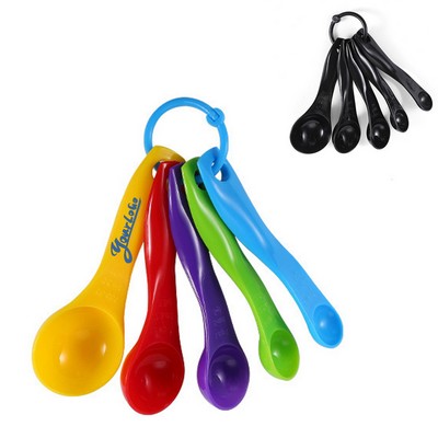 5 Piece Stackable Plastic Measuring Spoon Set