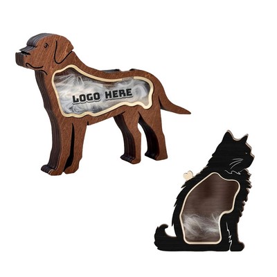 Wooden Pet Fur Keepsake Box