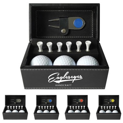 Golf Gift Kit with Leather Case