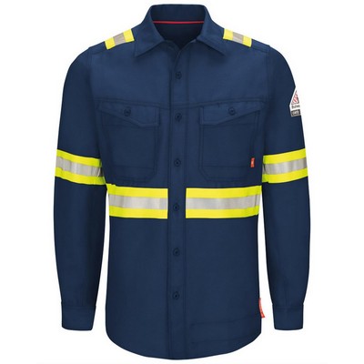 Bulwark Men's IQ Series® Endurance Enhanced-Vis Work Shirt - QS40E