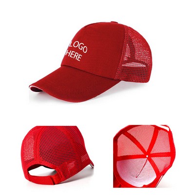 Premium Cotton &amp; Mesh Fabric Cap with Velcro Closure for your Kids