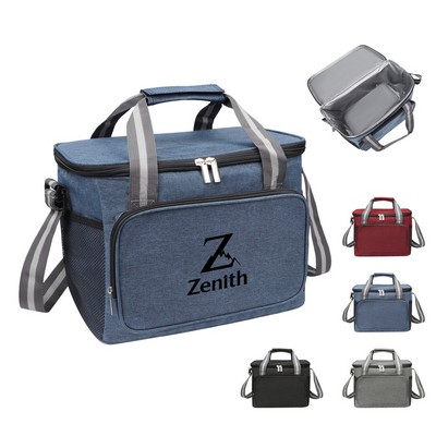 15L Soft Insulated Lunch Box Cooler Bag W/ Shoulder Strap