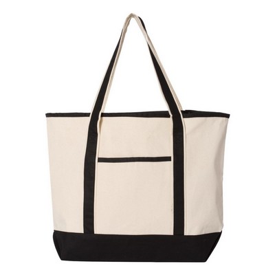 Q-Tees 346L Large Canvas Deluxe Tote - Q1500