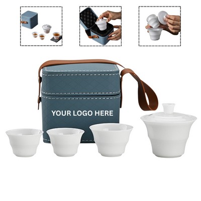 Stackable Ceramic Travel Tea Set