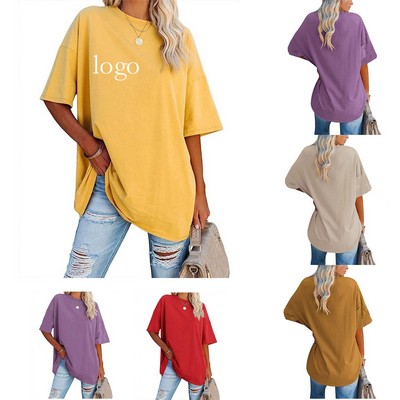 Oversized Short Sleeve Shirt For Women