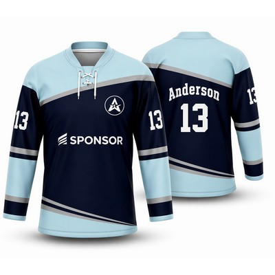 Men's Sublimated Ice Hockey Jersey Poly Interlock 160GSM