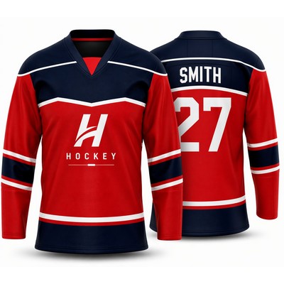 Men's Sublimated Birdseye Mesh Ice Hockey Jersey 160GSM