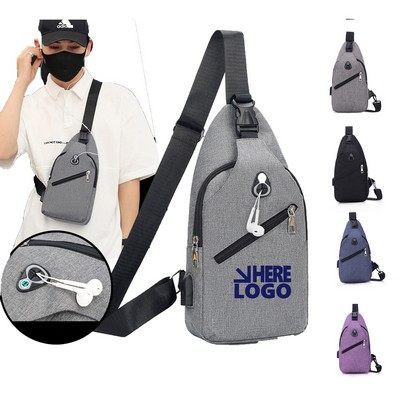 Crossbody Sling Bag Backpack With Usb Charging