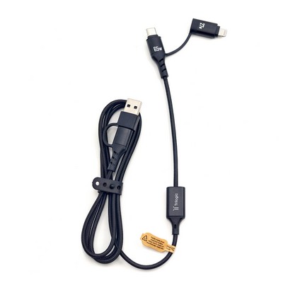65W 4-in-1 Charging Cable with Data Transfer – XL