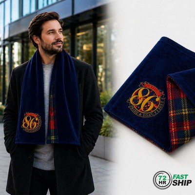 72 Hr Fast Ship - Custom Mink Scarf – 6" x 60" | Ultra-Soft Premium Finish | 2-Sided Sublimation