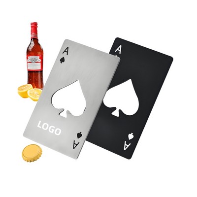 Custom Spade A Stainless Steel Bottle Opener