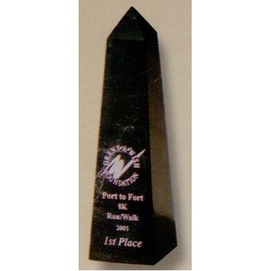 8" Black Marble Obelisk Award